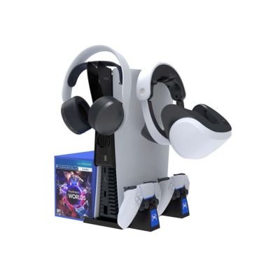 iPega 6-in-1 Game Vertical Stand Multifunctional Cooling Fan Charging Base For PlayStation 5
