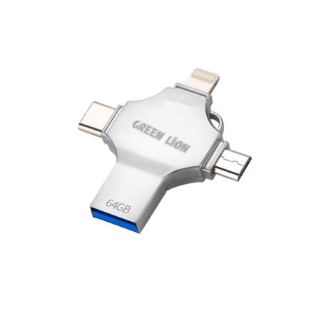 Green Lion 4-in-1 USB Flash Drive- 64GB