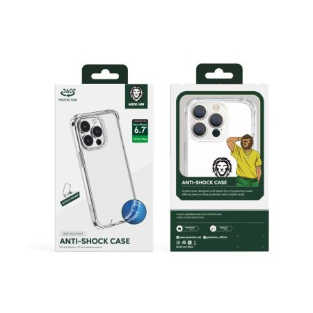 Green Lion Rocky Series 360° Anti-Shock Case for iPhone 14 Pro ( 6.1″ ) – Clear